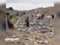 تخریب منازل مسکونی در زاهدان بر اثر طوفان