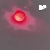 خورشید قرمز رنگ در آسمان چین پدیدار شد 