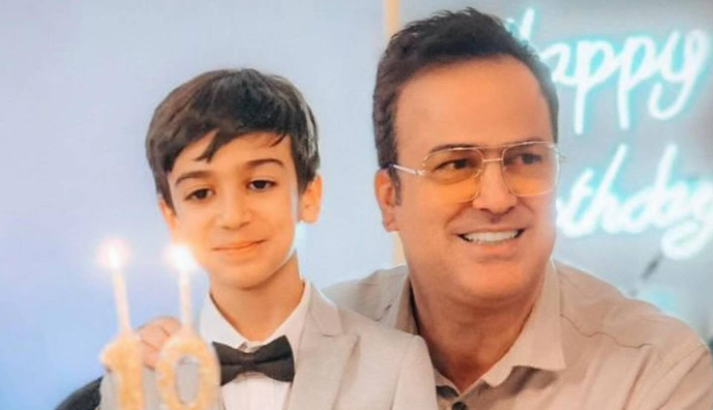 حامد آهنگی در جشن تولد 10 سالگی پسرش «آراد»