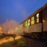تصاویری از آتش‌سوزی شدید قطار حامل بنزین
