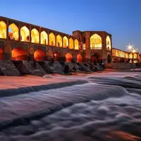 زیبایی هایِ اصفهان از نمای پل خواجو