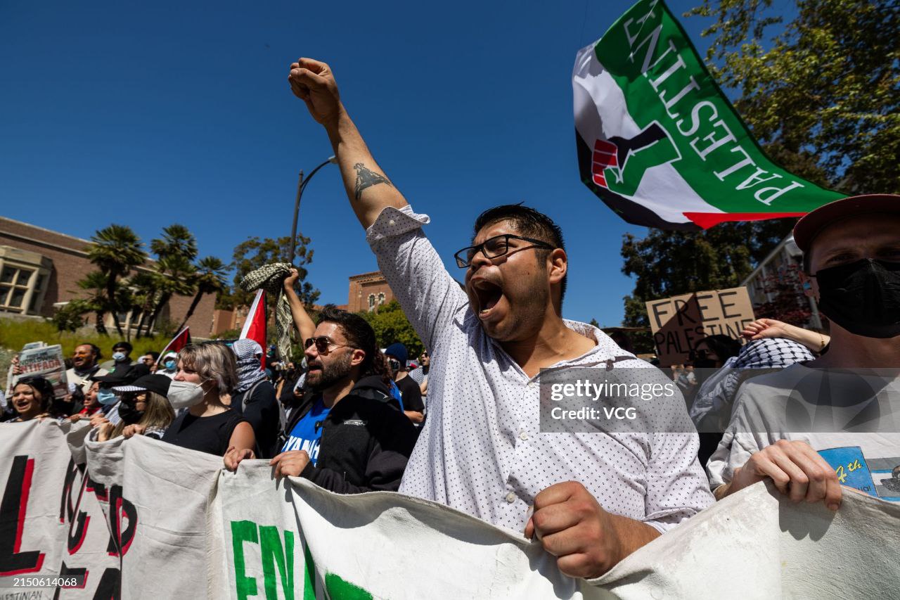 اعتراضات حامیان فلسطین در کالیفرنیا 