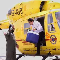 هلی‌کوپترهایی که حامل قلب‌های پیوندی شدند