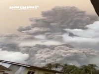 تصاویری از فوران کوه آتشفشان در اندونزی