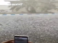 بارش تگرگ در جزیره لاوان هرمزگان