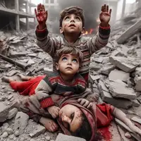وطن پرستیِ کودک فلسطینی پس از نجات از زیر آوار
