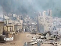 وضعیت منطقه امام‌زاده ابراهیم شفت پس از آتش‌سوزی دیشب