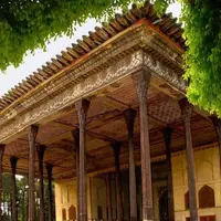 نمایی زیبا از چهل ستونِ اصفهان