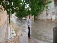 وضعیت برخی خیابان‌ها و معابر اهواز پس از بارش شدید باران