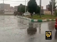 بارش شدید باران و آبگرفتگی معابر در زابل