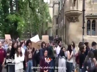 همبستگی دانشجویان دانشگاه کمبریج در انگلیس با غزه 
