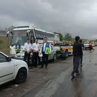 تصادف زنجیره‌ای در آزادراه زنجان-قزوین ۲۳ مصدوم برجا گذاشت