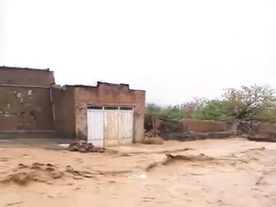 باران بهاری و سیل در روستاهای نایین