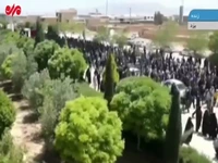 تشییع پیکر شهید گمنام تازه تقحص شده دفاع مقدس در یزد