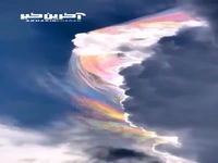 تشکیل ابرهای رنگین کمان خیره کننده