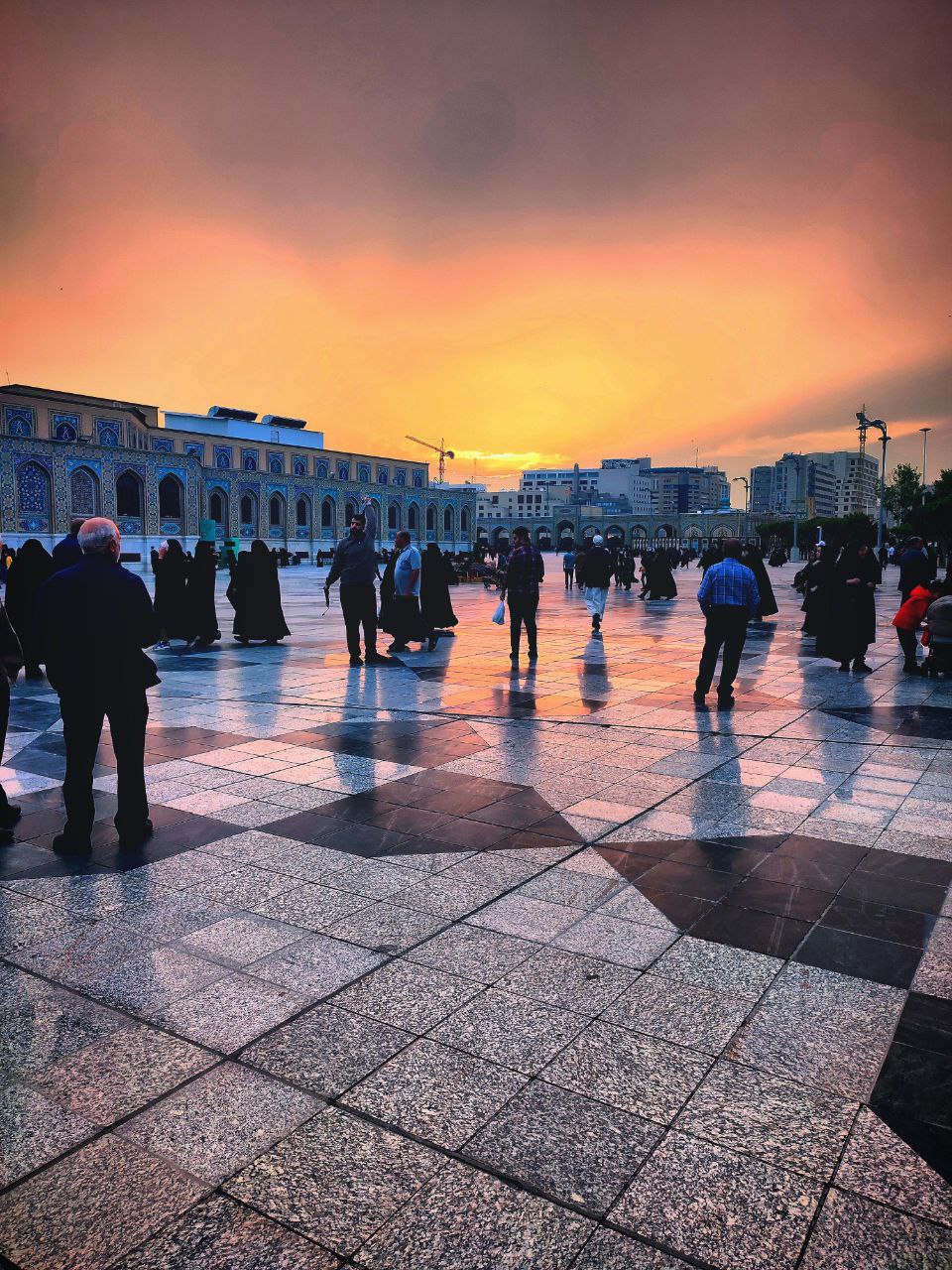 نمایی زیبا از صبح امروز حرم مطهر رضوی