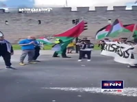 ولزی‌ها در حمایت از مردم فلسطین به خیابان‌ها آمدند