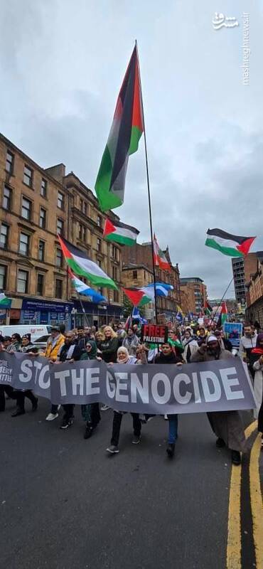تظاهرات اسکاتلندی‌ها در حمایت از فلسطین