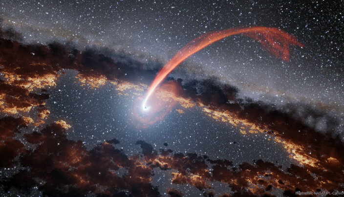 تصویر روز ناسا؛ وقتی سیاهچاله، ستاره از همه‌جا بی‌خبر را از هم می‌درد