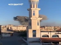 بمباران محله الجنیه در شرق رفح