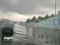 آبگرفتگی‌ شدید خیابان‌های تبریز در پی بارش‌های اخیر