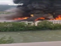 آتش‌سوزی عظیم در یک کارخانه جایگاه شارژ در شمال ایتالیا