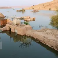 به زیر آب رفتن یک روستا در خراسان رضوی