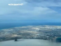 تصاویری از فرود زیبای یک هواپیمای مسافربری در فرودگاه کیش