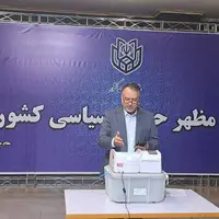 عکس/ سخنگوی ستاد انتخابات کشور پای صندوق رأی
