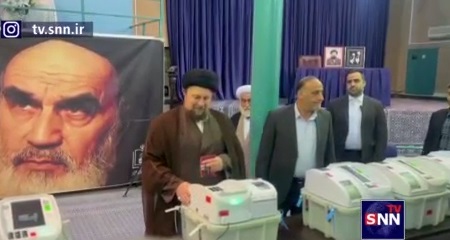 سید حسن خمینی رای خود را ثبت کرد