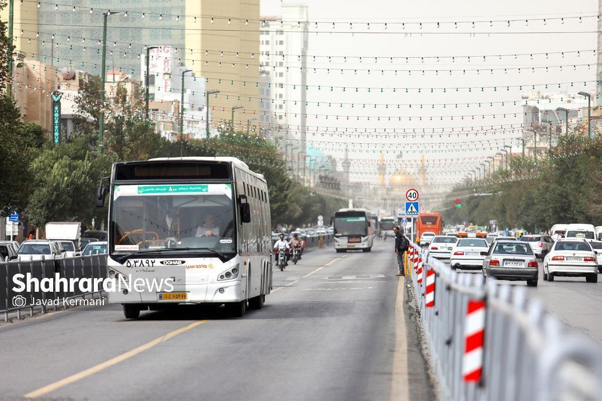 افزایش ساعت خدمات‌رسانی خطوط اتوبوس‌رانی مشهد در دهه کرامت