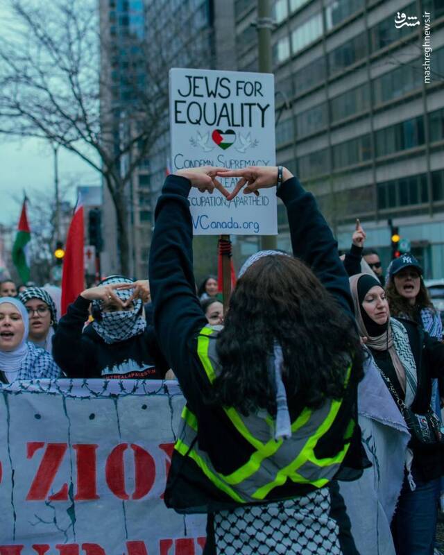 عکس/ ادامه تحصن و فعالیت‌های دانشجویان دانشگاه های کانادا در حمایت از فلسطین