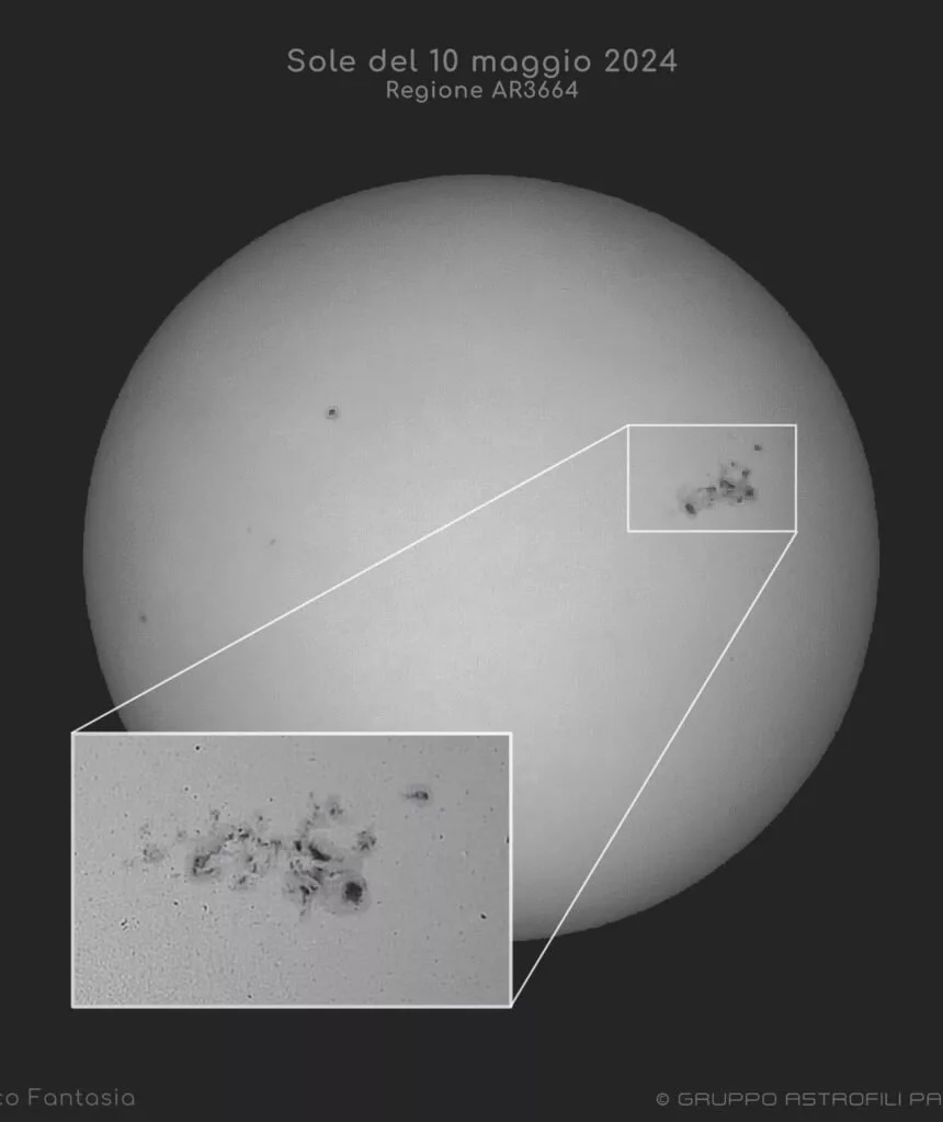 تصویر روز ناسا ؛ AR 3664، گروه لکه‌های غول‌پیکر