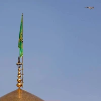 طواف جنگنده ارتش ایران برفراز گنبد منور رضوی