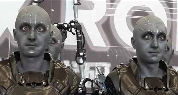 ویدیویی ترسناک از کارخانه ساخت ربات انسان نما در چین