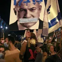 تجمع صهیونیست‌ها مقابل اقامتگاه نتانیاهو