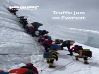 ترافیک در مسیر صعود به اورست