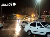 بارش شدید باران در بندر امام خمینی(ره)