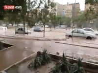 وضعیت خیابان‌های مشهد پس از بارندگی یک ساعته