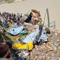 سقوط بالگرد نظامی طالبان در غور