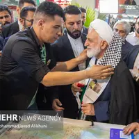 عکس/ بازدید رئیس قوه قضاییه از نمایشگاه کتاب تهران