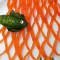 آموزش میوه آرایی هویج با طرح تور ماهیگیری