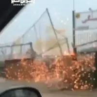 لحظه انفجار در ایستگاه برق کوهسنگی مشهد