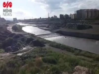 پرآب شدن حریم رودخانه وکیل‌آباد مشهد