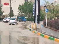 وضعیت خیابان‌های مشهد پس از ۱۰ دقیقه بارندگی‌