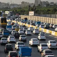 ترافیک سنگین صبحگاهی در آزادراه تهران - کرج - قزوین