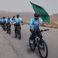 گروه دوچرخه‌سواری همرکاب طبس به مشهد رسید