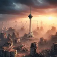 طرح/ تصویر آخرالزمانی هوش‌مصنوعی از تهران بعد از زلزله