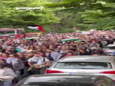 تظاهرات گسترده در پایتخت آلمان در حمایت از غزه و فلسطین