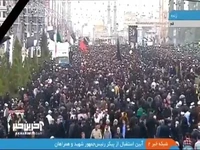 حضور انبوه مردم در استقبال از پیکر شهید رئیسی در قم